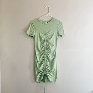 Pretty Garbage Green Ruched Body Con Dress. Size M, but fits small too.